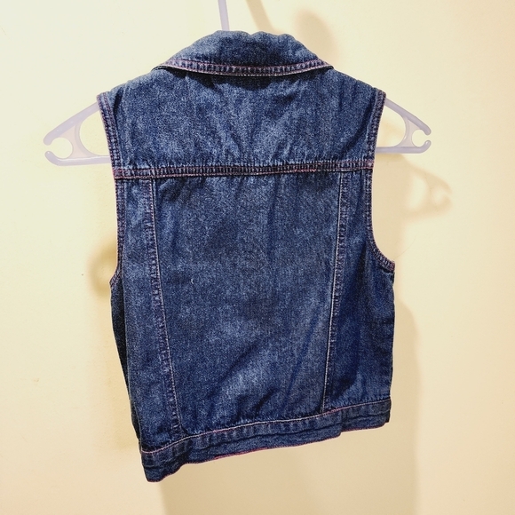 MICKEY & Co.  girls denim button Down sleeveless vest size 5 - Picture 6 of 10